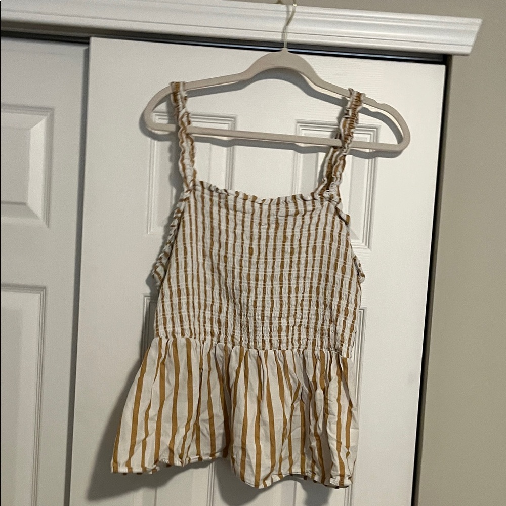 Ava & Viv Striped Camisole with Ruffle Straps